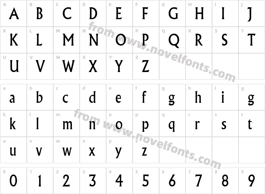 Flair Condensed NormalCharacter Map