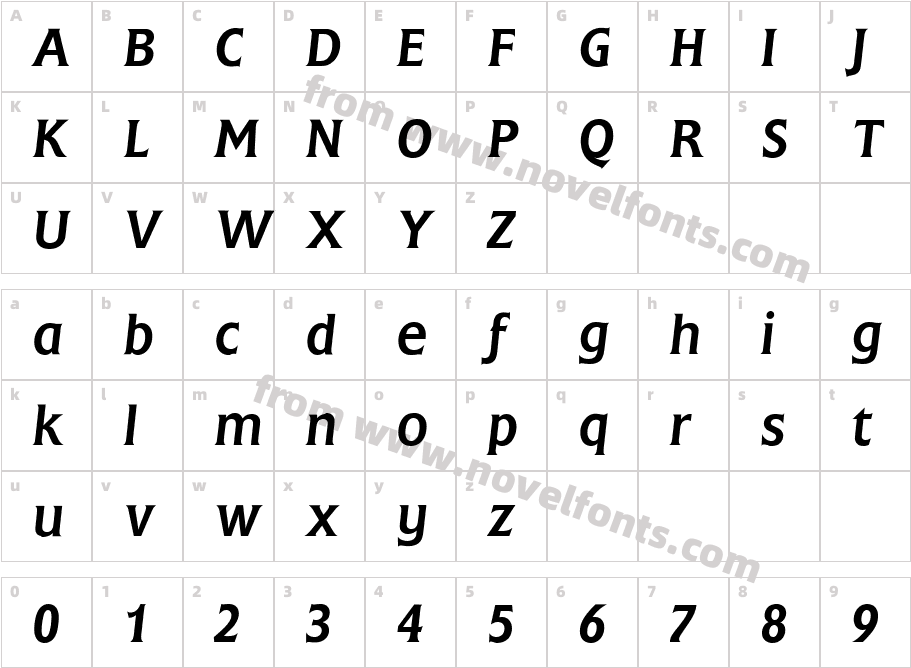 Flange (R) ItalicCharacter Map