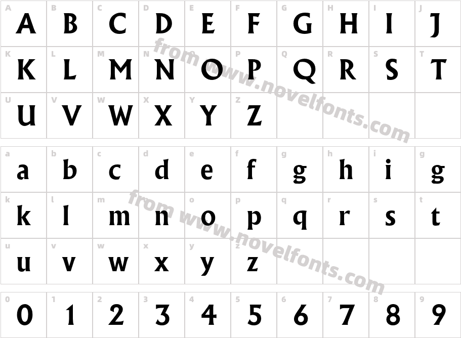 Flareserif821BT-BoldCharacter Map