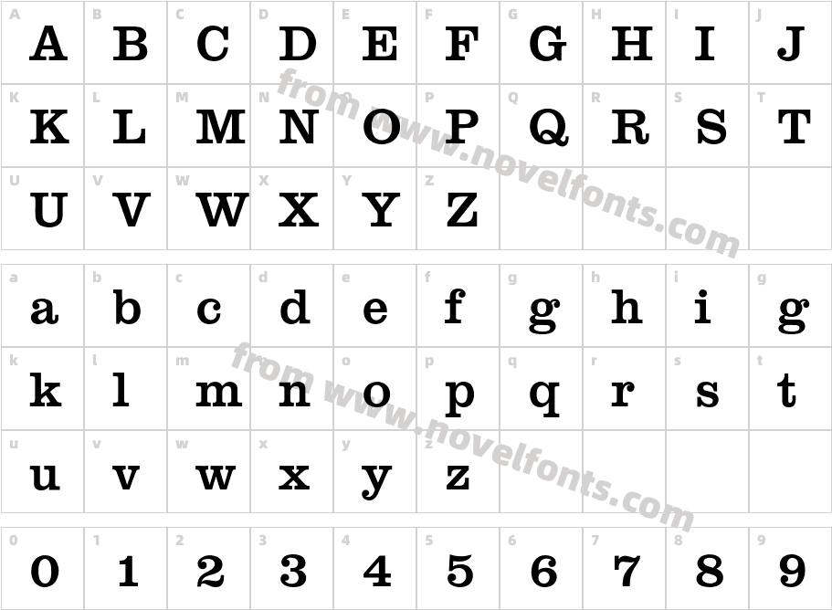 Clarendon BQCharacter Map