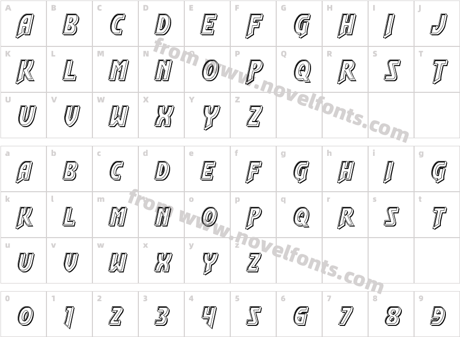 Flash Rogers EngravedCharacter Map