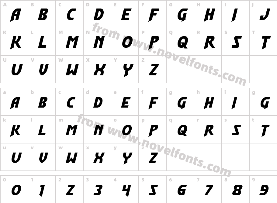 Flash Rogers ExpandedCharacter Map