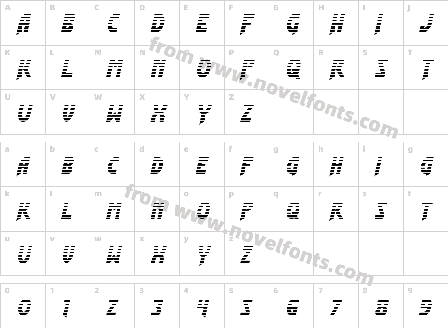 Flash Rogers GradientCharacter Map