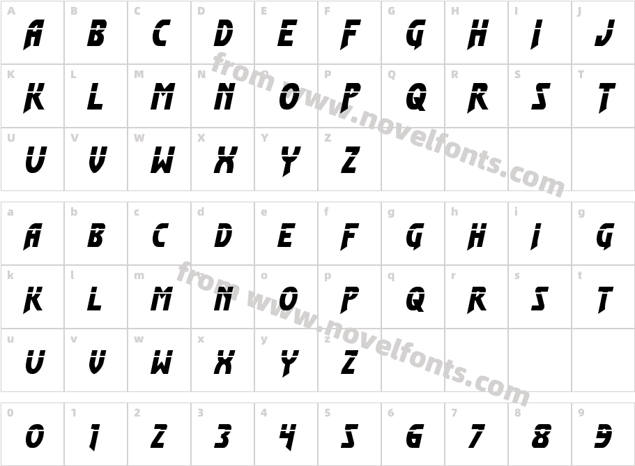 Flash Rogers LaserCharacter Map