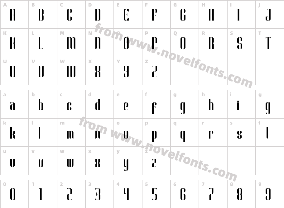 Flaurent Modern Personal Use OnlyCharacter Map