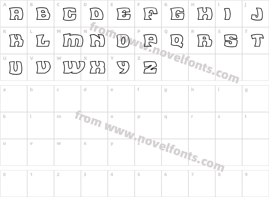 Flea Market OutlineCharacter Map