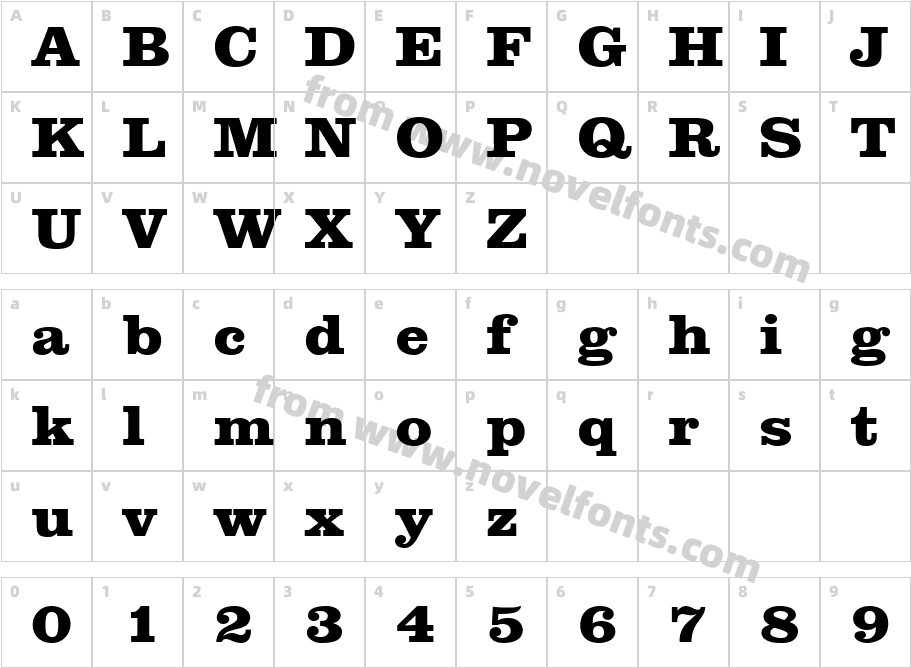 Clarendon RegularCharacter Map