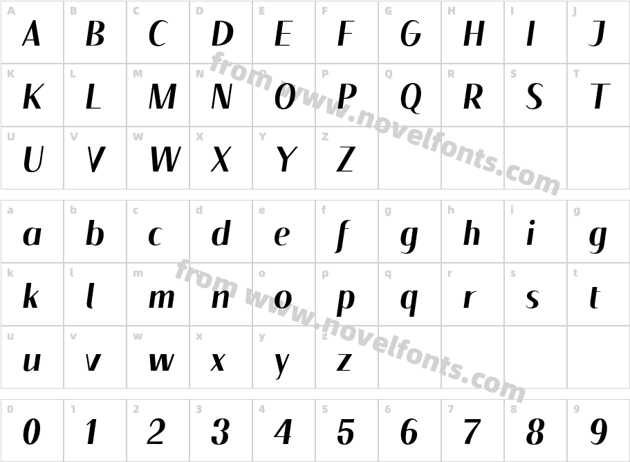 Floane Bold ItalicCharacter Map