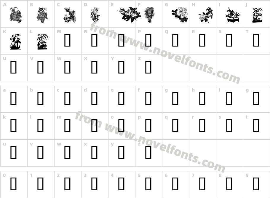 Floral 2Character Map