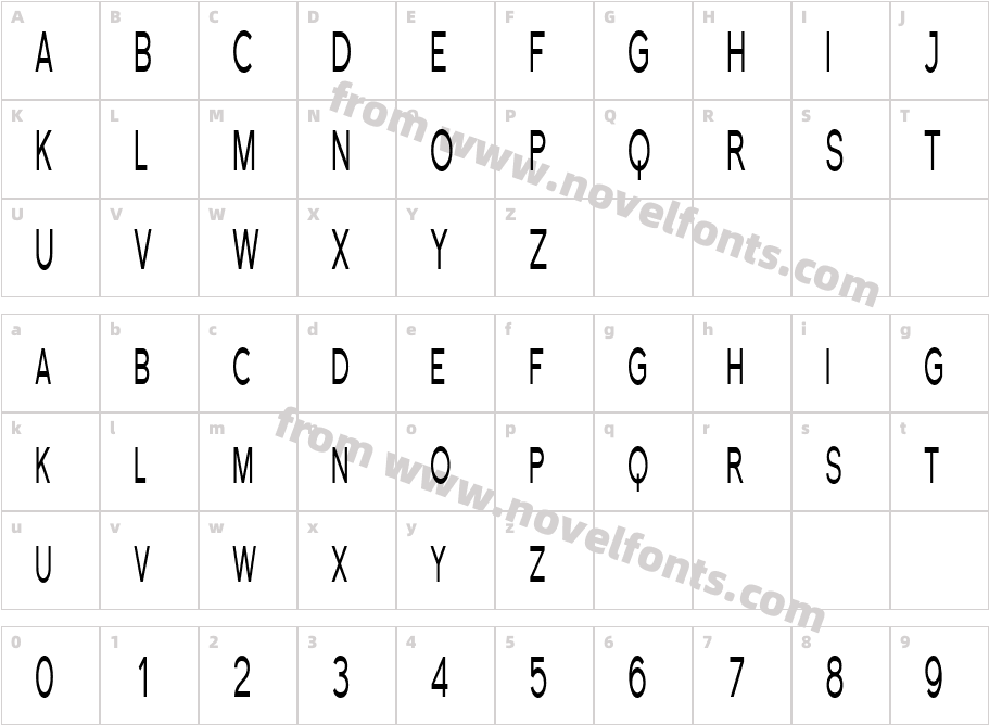 Florencesans SC CompCharacter Map