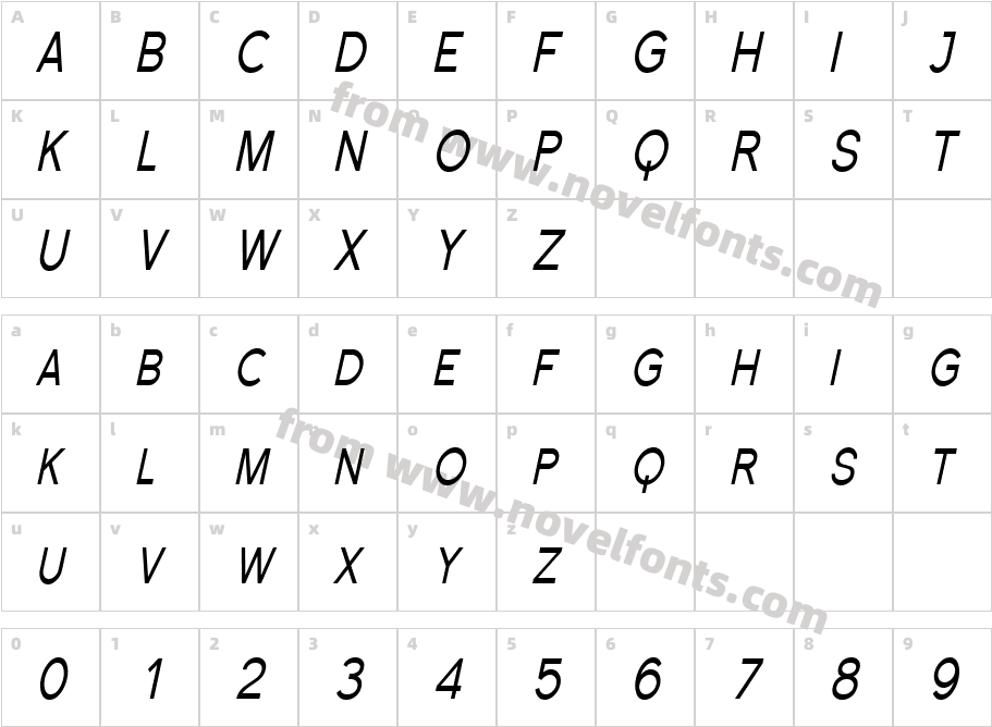 Florencesans SC Cond ItalicCharacter Map