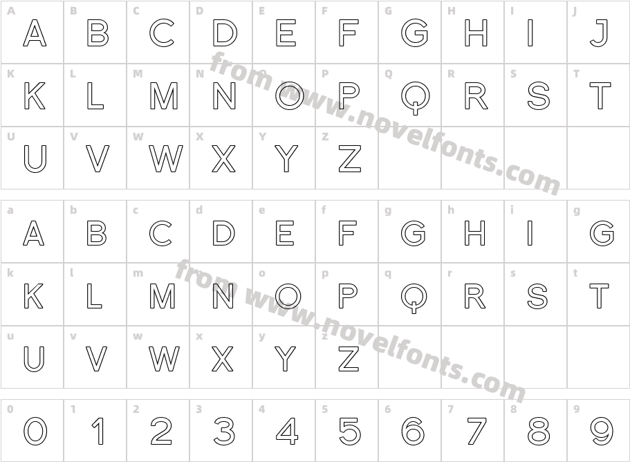 Florencesans SC OutlineCharacter Map