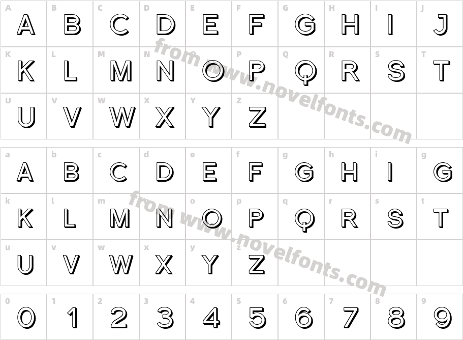 Florencesans SC ShadedCharacter Map