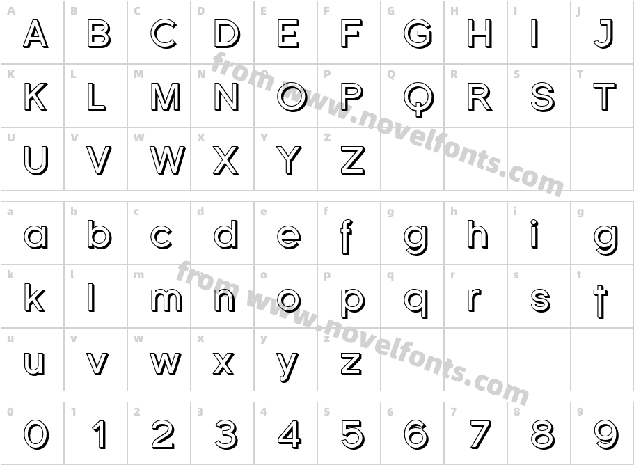 Florencesans ShadedCharacter Map