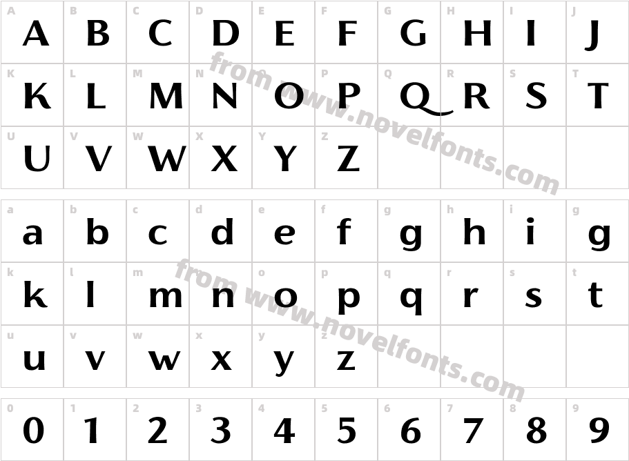 Florentia BoldCharacter Map