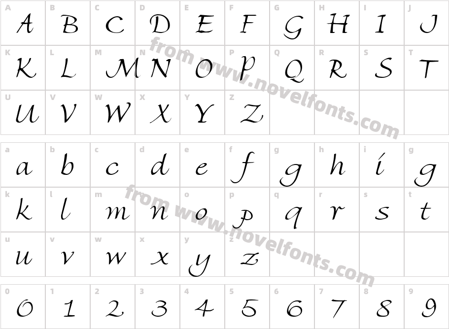 Florentine RegularCharacter Map