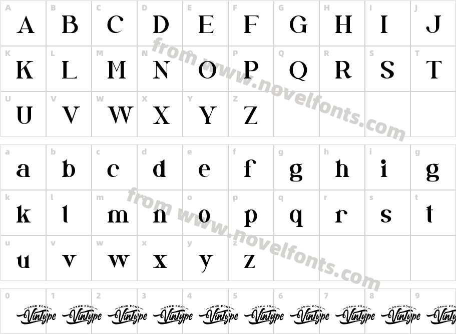 FloresticaDemoRegularCharacter Map