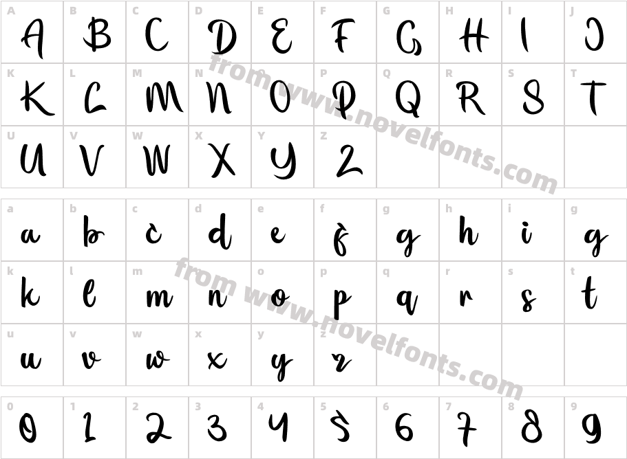 FlourisshaRegularCharacter Map