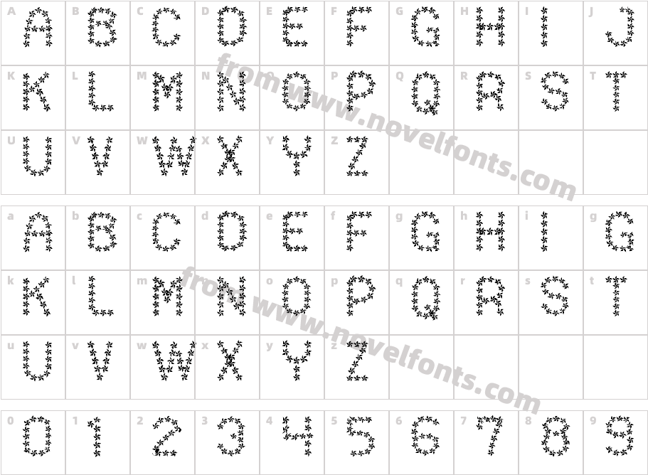 Flowered StCharacter Map