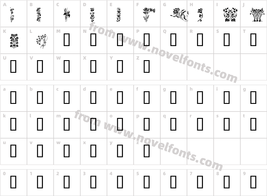 Flowers1Character Map