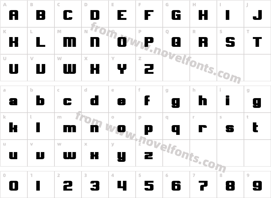 Clark BoldCharacter Map