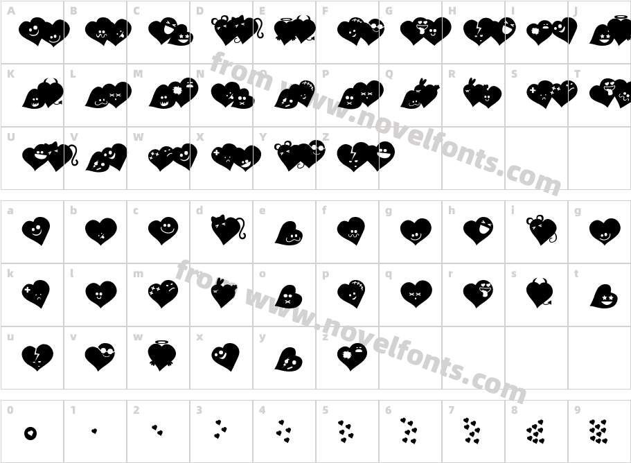 FluffyHeartsDingCharacter Map