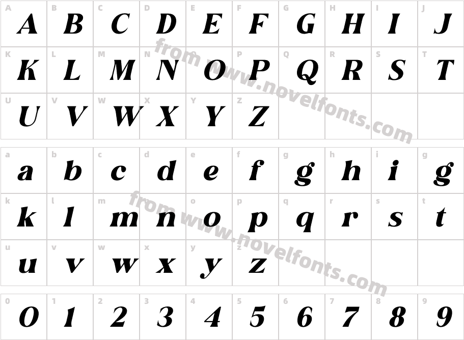 Fogsta ItalicCharacter Map