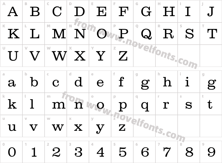 Clarxndon LightCharacter Map