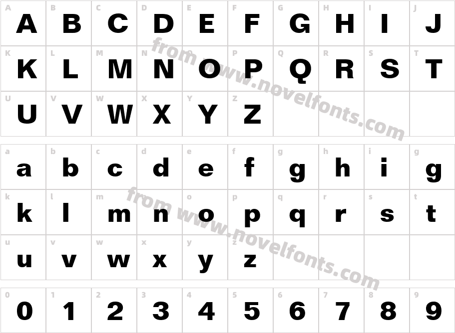 Folio Bold BTCharacter Map