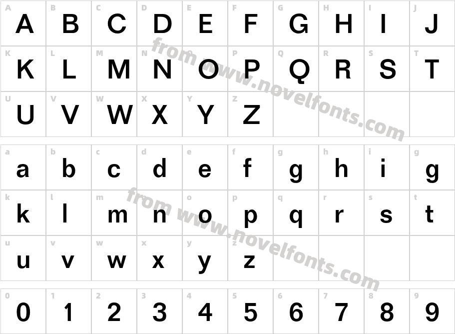 Folio-MediumCharacter Map