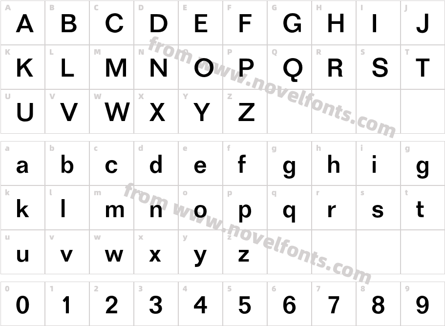 FolioBQ-MediumCharacter Map