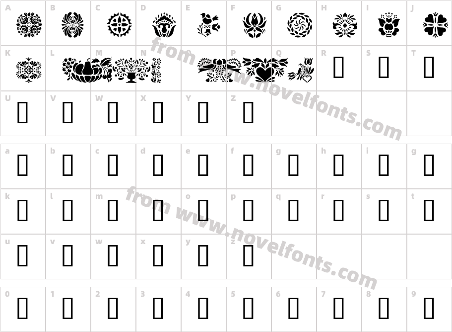 Folk Art 2Character Map