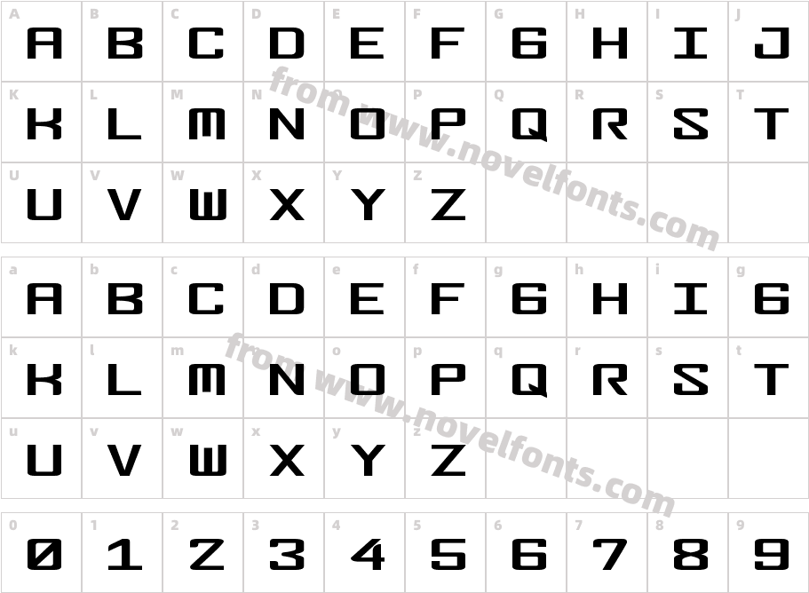 FonderianBold BoldCharacter Map