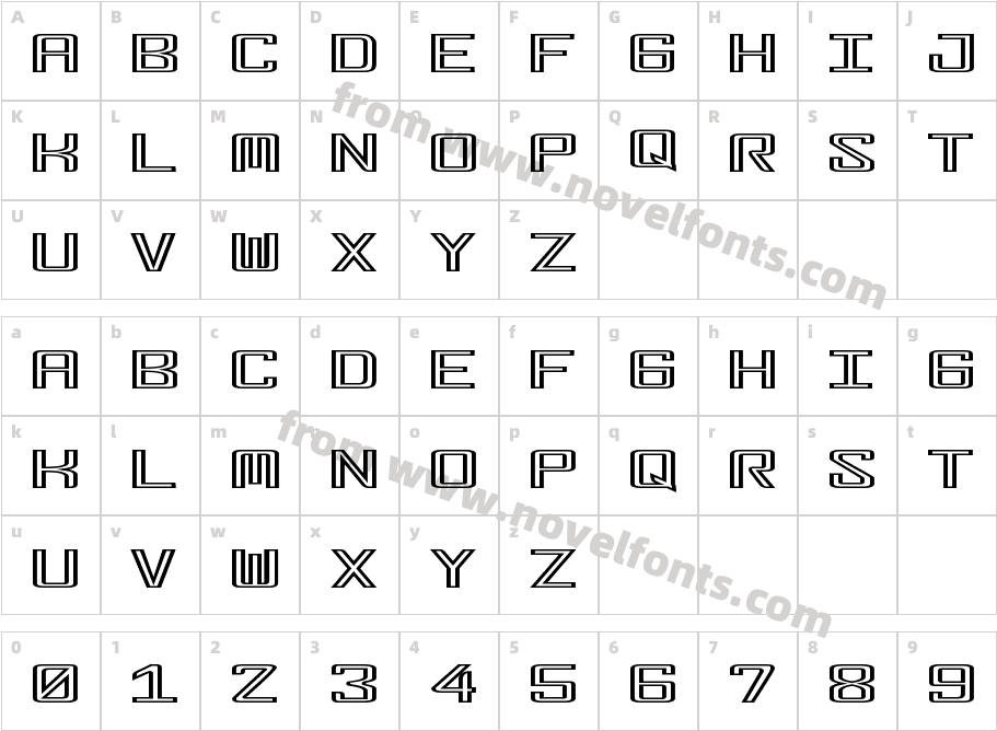 FonderianFinelineCharacter Map