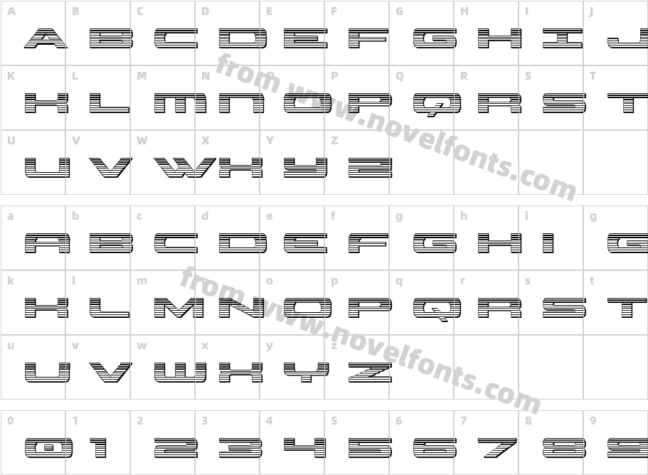 Classic Cobra ChromeCharacter Map