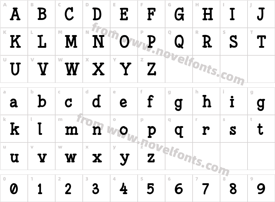 Fonesia BoldCharacter Map