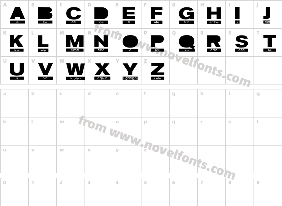 Fonetica-RegularCharacter Map