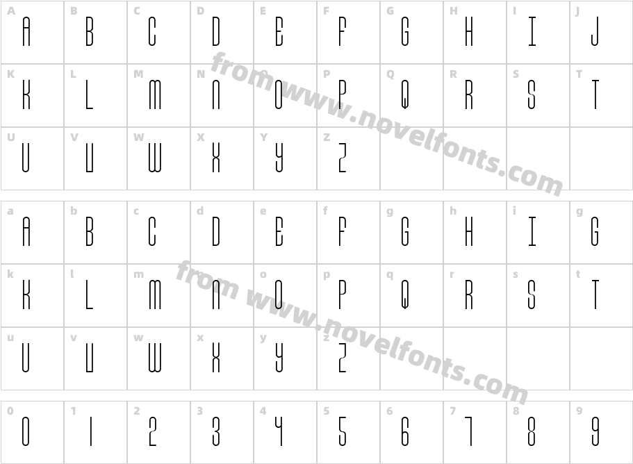 Font 33Character Map