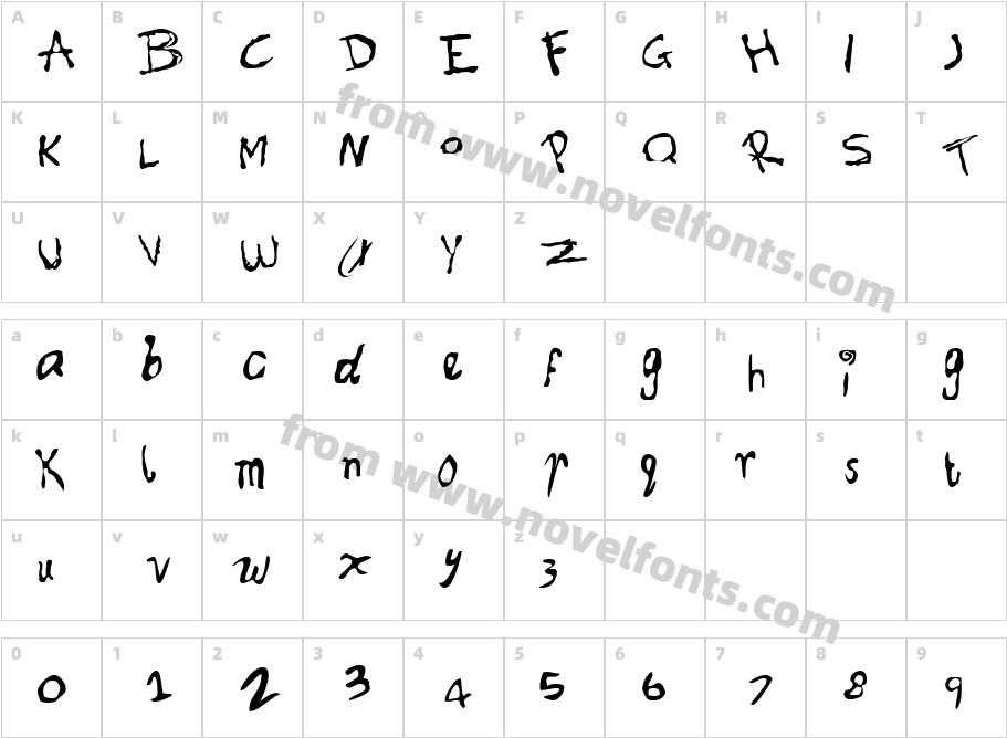 Font for ErinCharacter Map