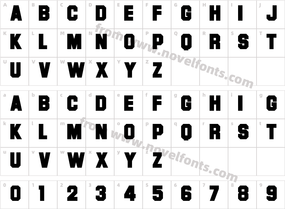 FontCharacter Map