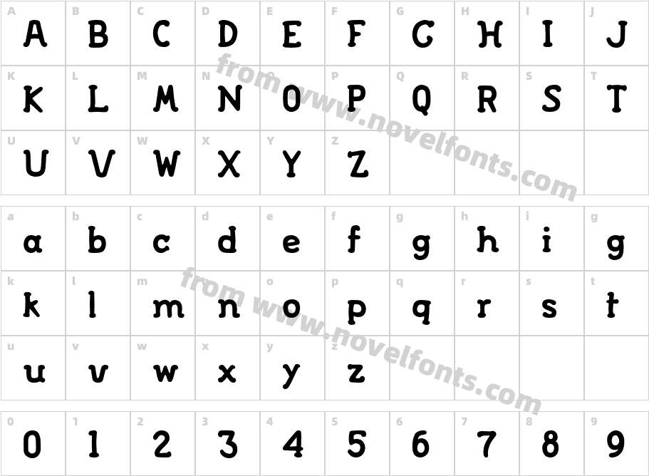 FontSoupCatalan-BoiledCharacter Map