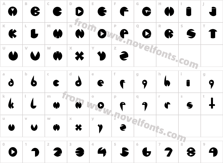 Font_london eyesCharacter Map