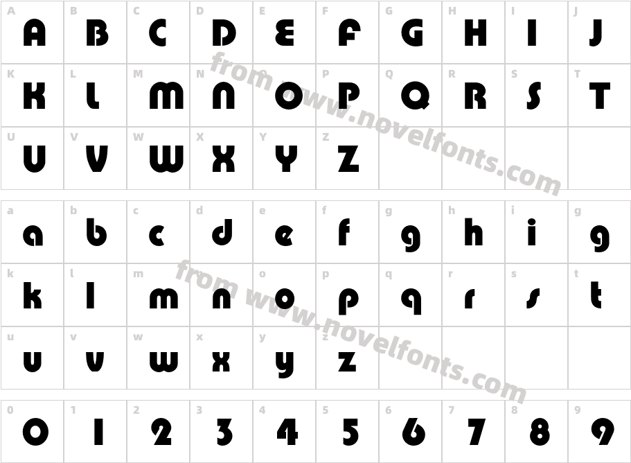 FontaneCharacter Map