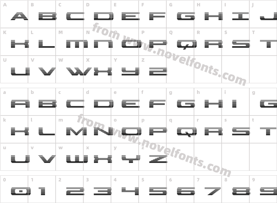 Classic Cobra GradientCharacter Map