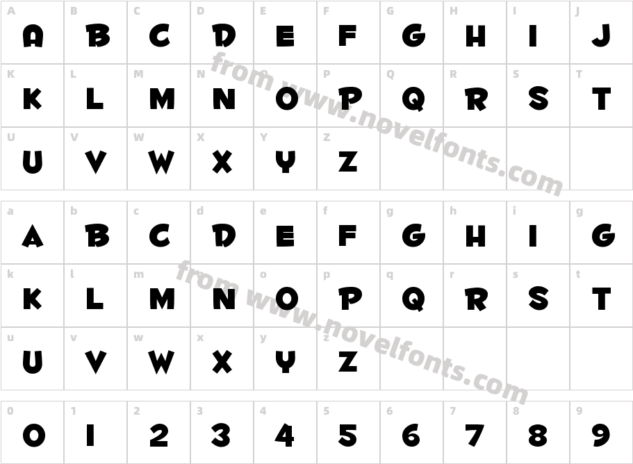 Fontdinerdotcom HuggableCharacter Map