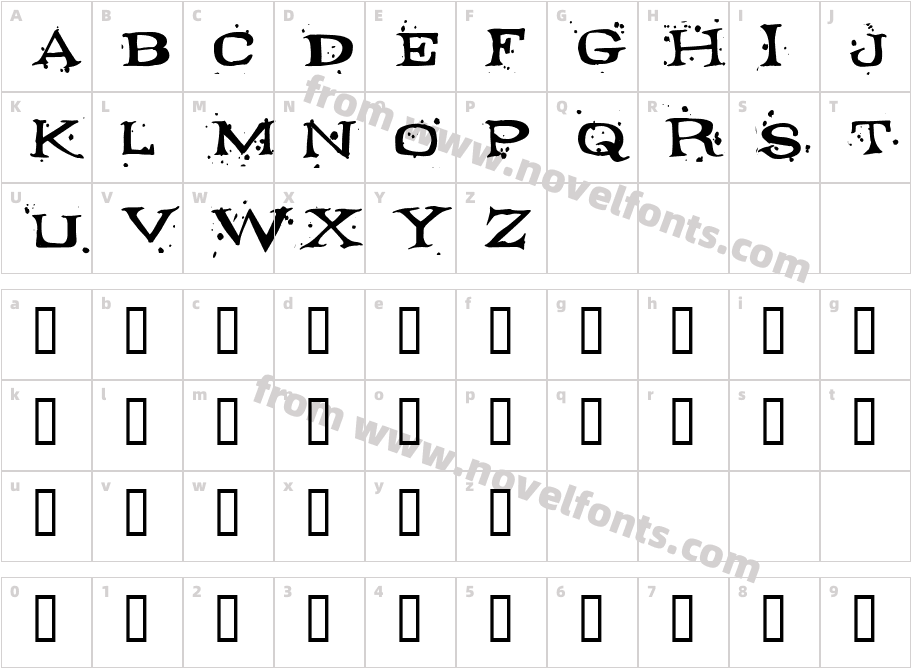 FontocideCharacter Map