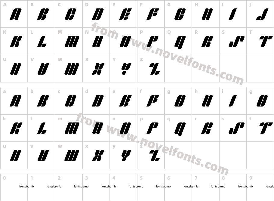 Fonts Bomb SkipperCharacter Map