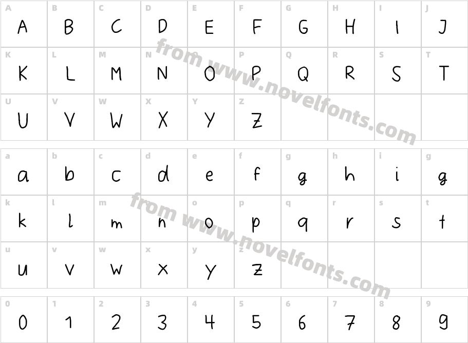 Fonty Regular FontyCharacter Map