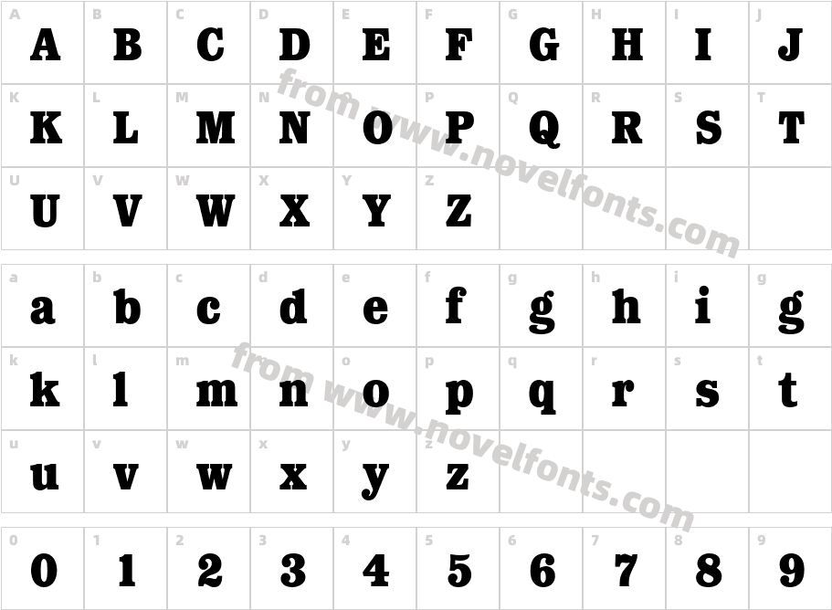 Forbes BoldCharacter Map