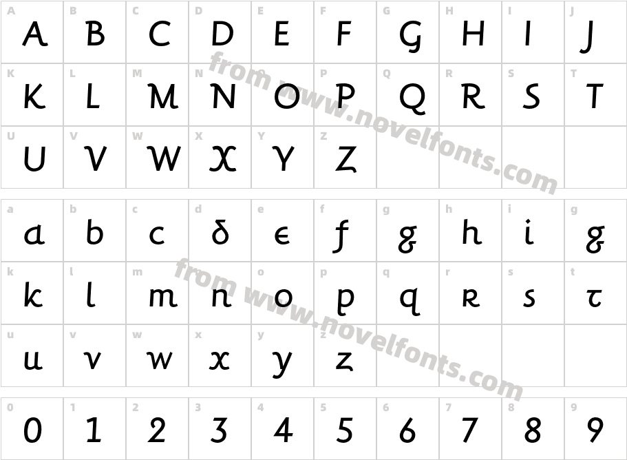 Forkbeard ITC StdCharacter Map